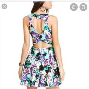 Material girl cutout skater dress